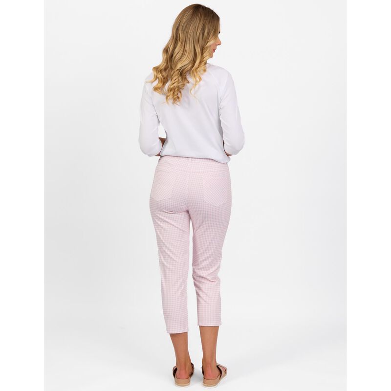 Vassalli Printed Lightweight Skinny Leg 7/8 Length Pant With Fly image number 5